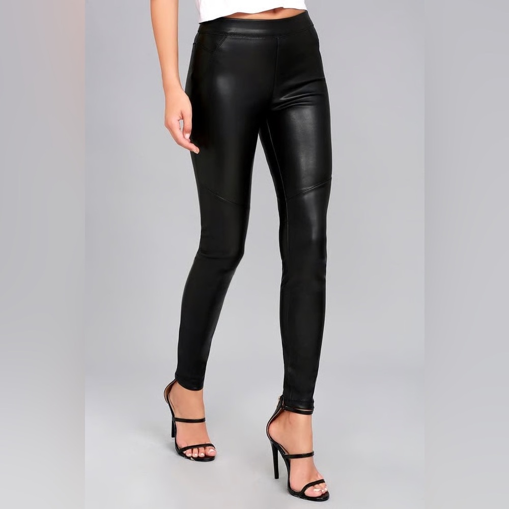 Free People Black Vegan Leather Pants